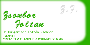 zsombor foltan business card